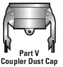 PART V (F)COUPLER DUSTCAP 8 A Camlock Fittings