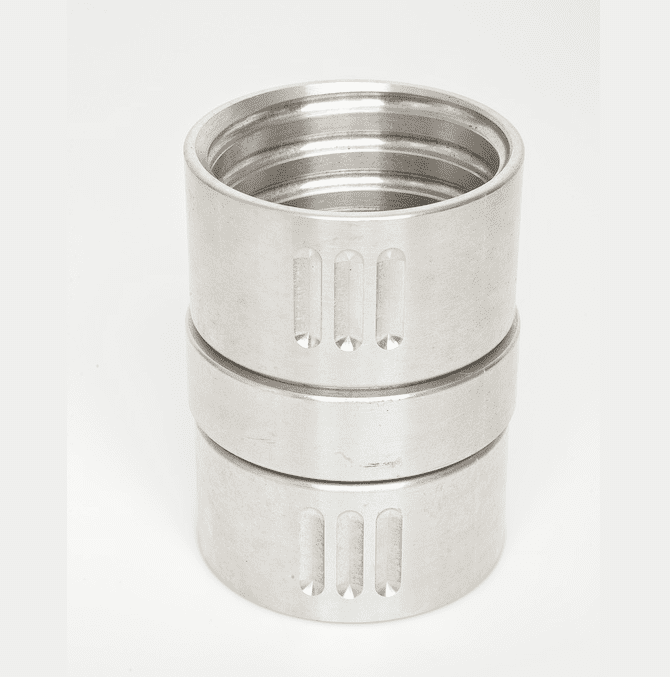 Flexaust plastic swivel hose connectors for Flex-Tube Flexible ducting hoses available in 2, 2.5, 3, 4 and 6 inch sizes. Plastic swivel hose connectors allow hoses to be easily connected to form a longer run of hose.