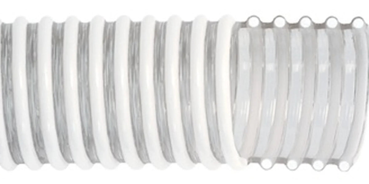 Pacific Echo Spiralite 195 Clear PVC Heavy-Duty Ducting Suction Hose