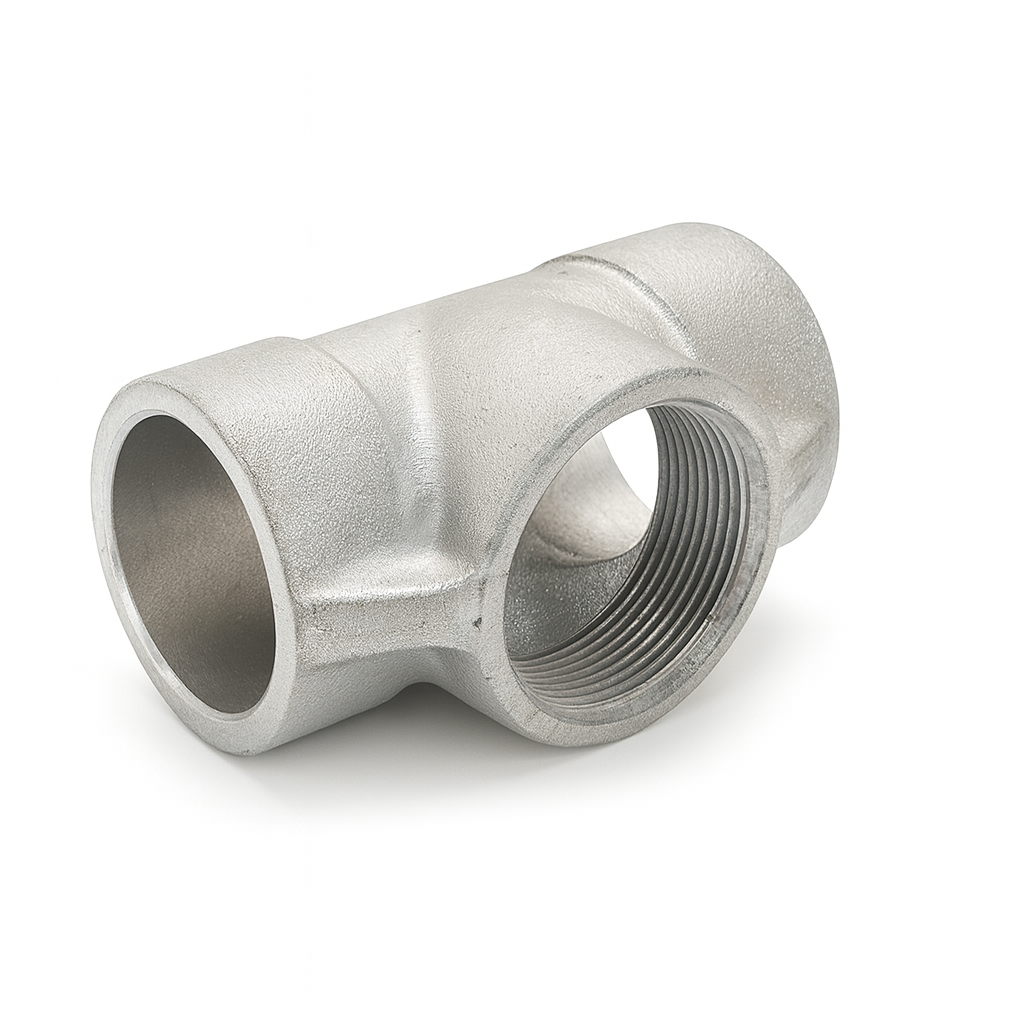 AT-402 16 Gauge 4 ID x 2 FNPT Adapter Tee Expanded