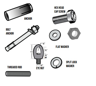 LKW-0380 3/8 Split Lock Washer Vacuum Tubing Fittings Installation Hardware