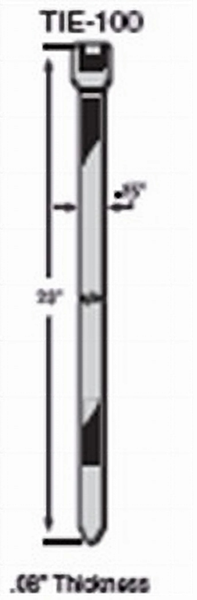 TIE-100 23 Inch Cable Tie 100 Count Heavy Duty