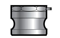 A600FAL 6 Female NPT x Male Cam and Groove Part A Adapter