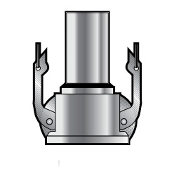 DWS500AL 5 OD Tube x Female Cam and Groove Part DWS Coupler Weld Stub