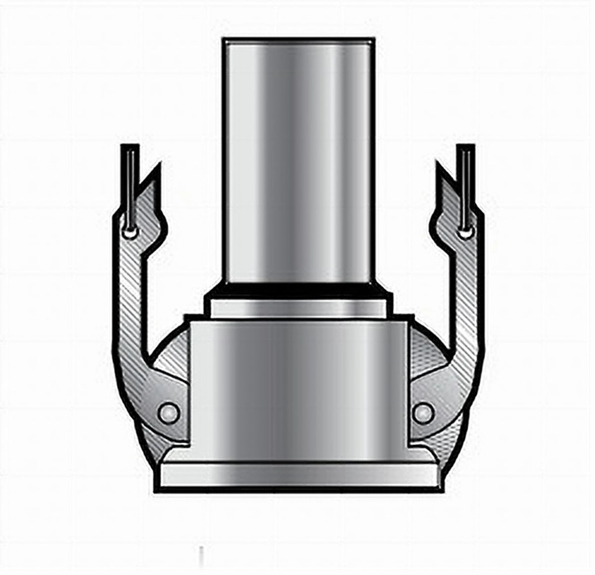 DWS500AL 5 OD Tube x Female Cam and Groove Part DWS Coupler Weld Stub