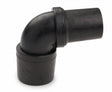 Flexaust 101928WO Hose End,Blk, 90 Deg Swivel Hose Cuff for industrial vacuum cleaning systems