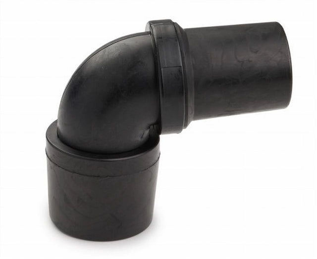 Flexaust 101928WO Hose End,Blk, 90 Deg Swivel Hose Cuff for industrial vacuum cleaning systems