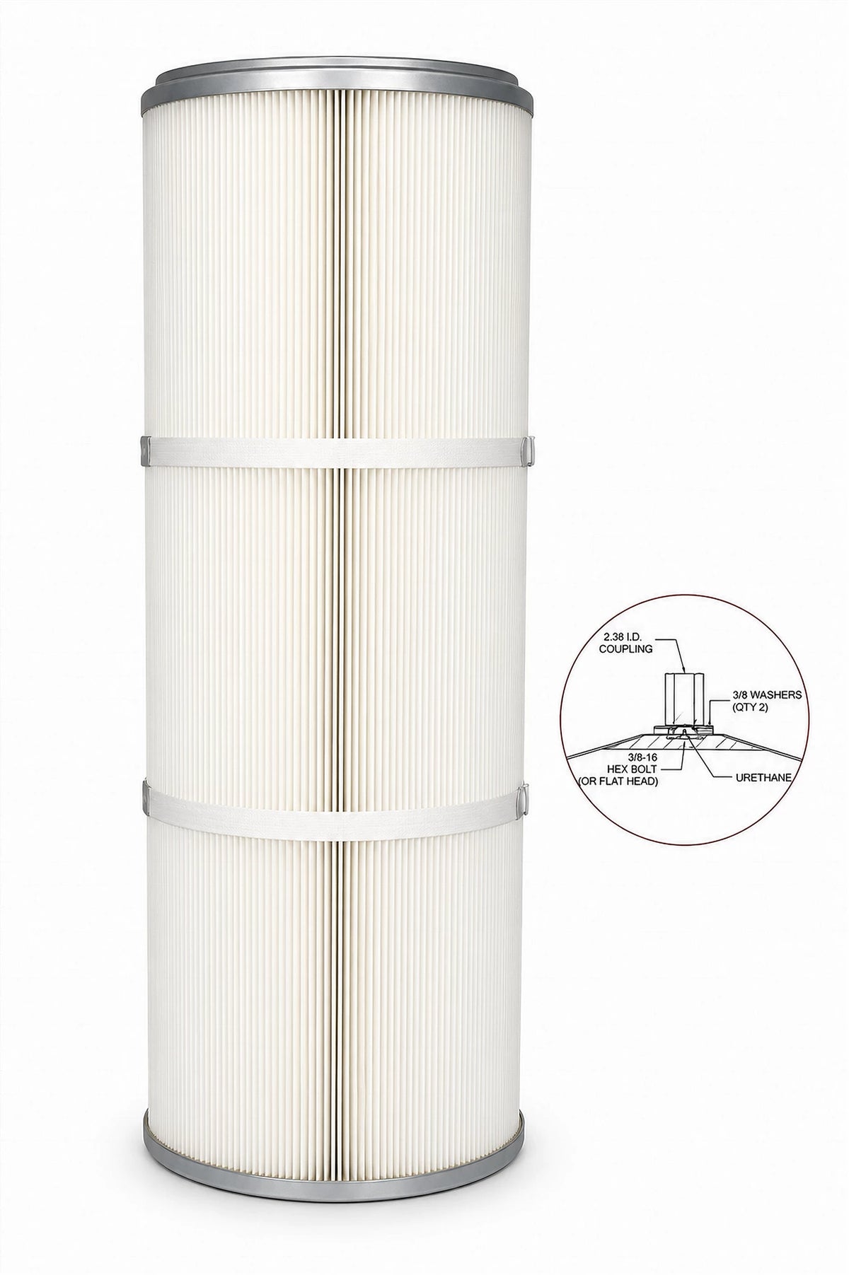Donaldson Torit P191151-016-340 80/20 cartridge filter for industrial dust collection