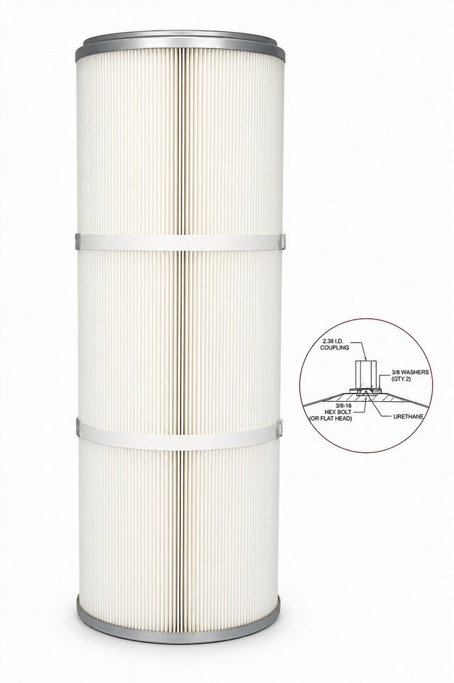 Donaldson Torit P191151-016-340 80/20 cartridge filter for industrial dust collection