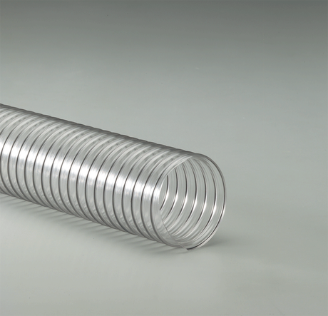 Flexaust R-4 PVC wire-supported ducting hose for air duct cleaning and ventilation