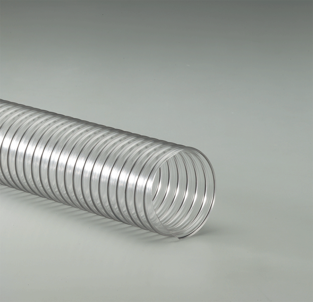Flexaust R-4 PVC wire-supported ducting hose for air duct cleaning and ventilation