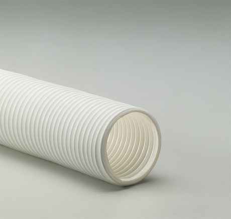 Flexaust T-7 White Clean Rooms Hose Flexadux TR T-7 White Foundries Hose Flexaust T-7 White Pharmaceutical Hose TR T-7 White Food Grade FDA Hose Flexaust T-7 White UV Resistant Hose Flexadux TR T-7 White Moisture Resistant Hose Flexaust T-7 White Chemical Resistant Hose Medium Weight White Thermoplastic Rubber Hose