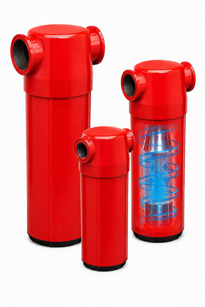 Keltec KWS1294-NPT 1,294 SCFM compressed air water separator housing with 3 Inch NPT connections for bulk moisture removal