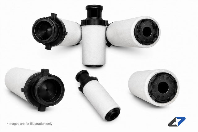 Sullair 2250194-961 adsorber air filter replacement element removing oil vapors and odors for compressed air systems
