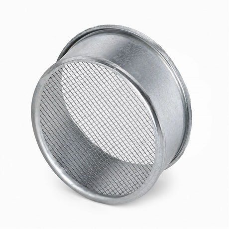 24 Inch quick connect bird screen end cap in galvanized or stainless steel for dust collection, conveying and vacuum duct sys