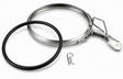 24 Inch stainless steel quick connect duct clamp for rolled-lip clamp-together ductwork with multiple gasket options