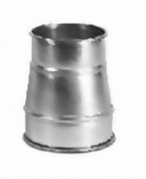 24 Inch quick connect reducer in galvanized or stainless steel for industrial dust collection and vacuum duct systems