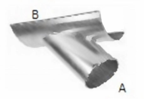 24 Inch in-cut branch quick connect duct fitting, galvanized or stainless steel, for industrial dust collection systems