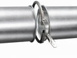 24 Inch rolled lip quick connect duct pipe in galvanized or stainless steel, 5 foot length for clamp-together ductwork