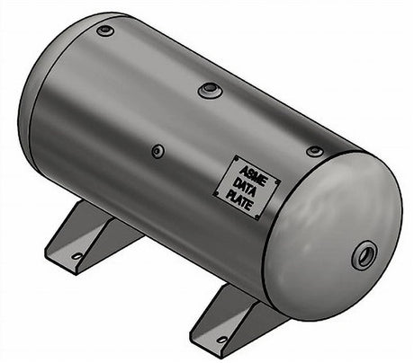 Samuel C102285 1,550 gallon 165 PSI horizontal compressed air receiver tank for industrial air storage and pressure support