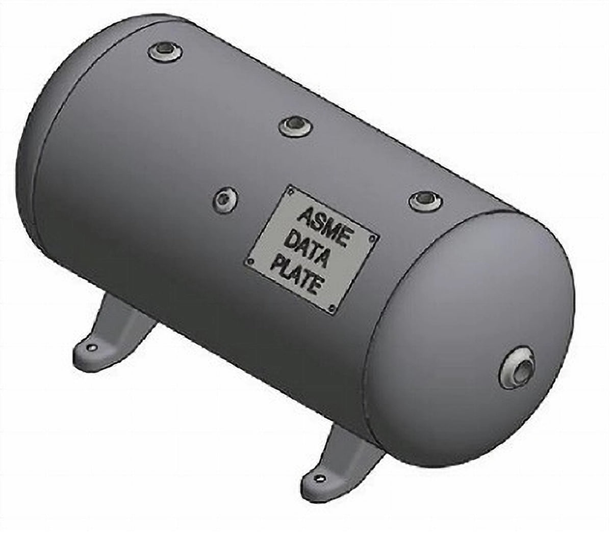 Samuel A10025 20 gallon 200 PSI horizontal compressed air receiver tank for industrial air storage and pressure support