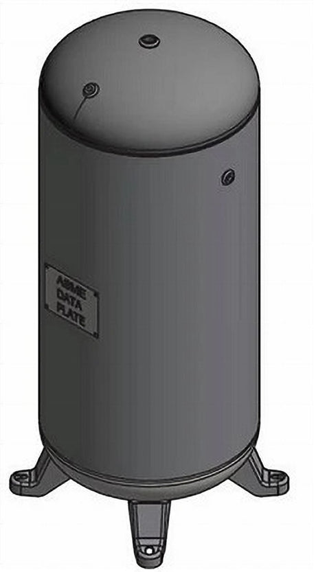 Samuel A10047 120 gallon 200 PSI vertical compressed air receiver tank for industrial air storage and pressure support