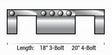 80004W10EL 8 OD 4-Bolt Eliminator 20 Length White Gasket