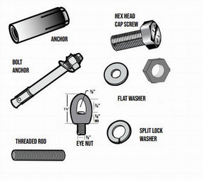 LKW-0380 3/8 Split Lock Washer Vacuum Tubing Fittings Installation Hardware