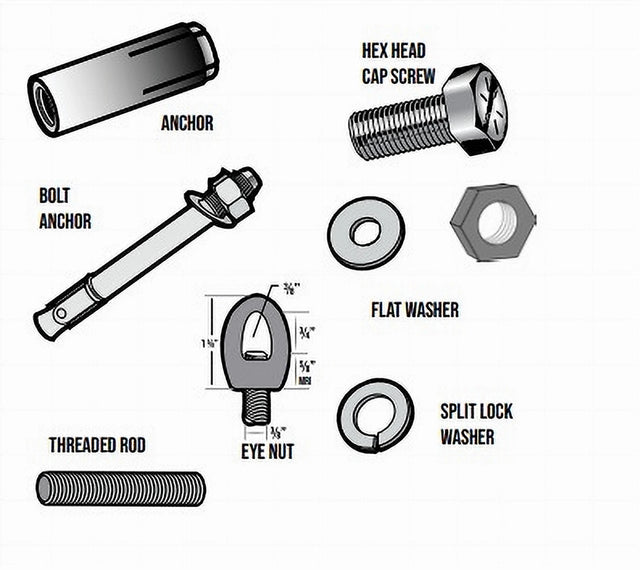 LKW-0380 3/8 Split Lock Washer Vacuum Tubing Fittings Installation Hardware