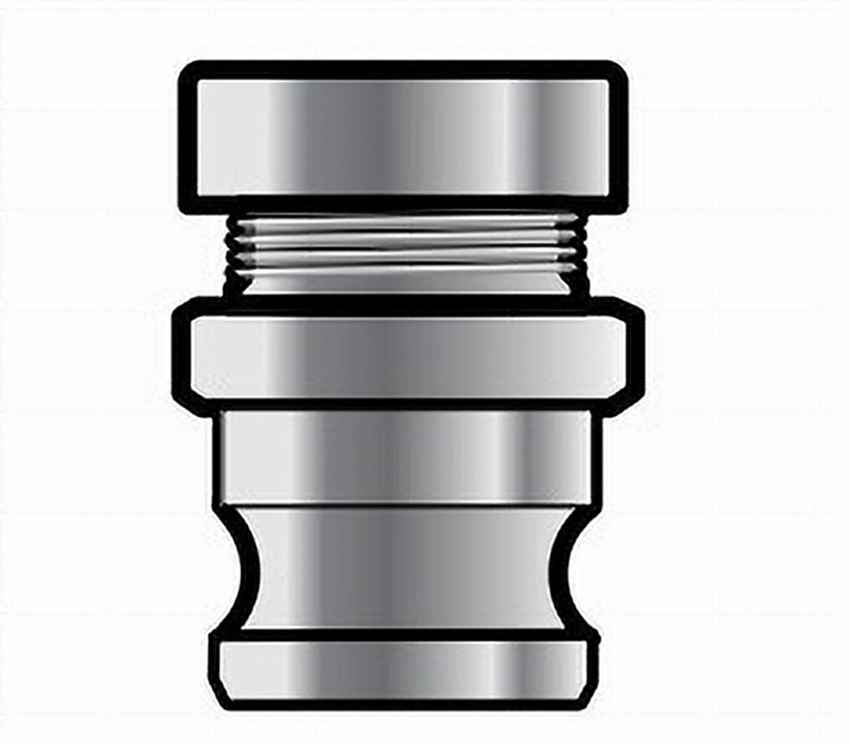 FC300AL 3 OD Tube x Male Cam and Groove Part FC Adapter with Compression Nut