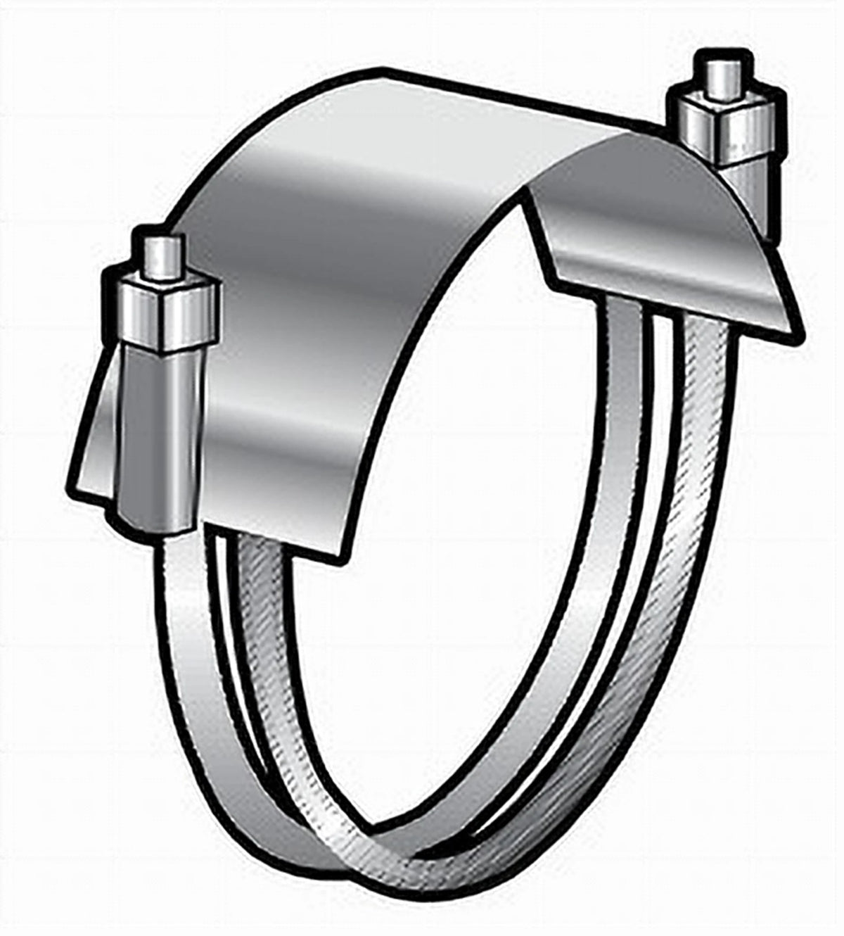 SDBC800 8 Spiral Double Bolt Coupling CCW for PVC Corrugated Hose