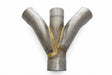 DYL-8161 8 OD x 8 OD 14 Gauge Standard Double Branch 45 Degree
