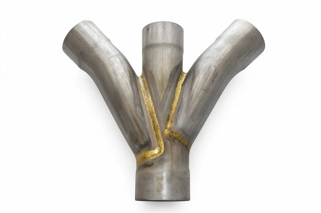 DYL-8161 8 OD x 8 OD 14 Gauge Standard Double Branch 45 Degree