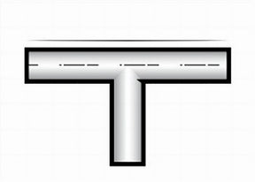 11TEE600 11 Gauge 6 OD Tube Tee
