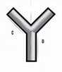 11WYE8003 11 Gauge 8 OD Tube Wye 30 Degree