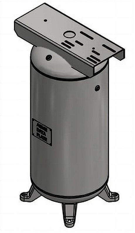 Samuel A10046 80 gallon 200 PSI vertical compressed air receiver tank for industrial air storage and pressure support