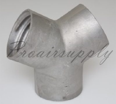 High Temperature Garage Exhaust Hoses 4 Inch Aluminum Y-Connector Accessory