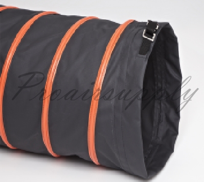 High strength polyurethane coated black polyester fabric hose commercial residential work area heating ducting hose