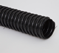 Flex-Tube PU-XT Medium weight blackco-extruded thermoplastic ether based polyurethane hose WITH external ABS helix