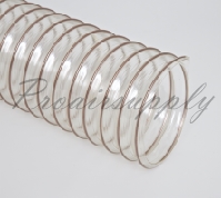 Flx-Thane LD-SD Light weight clear static dissipative polyurethane hose reinforced bronze coated spring steel wire