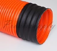 L-Vac Medium weight orange polypropylene elastomer reinforced hose