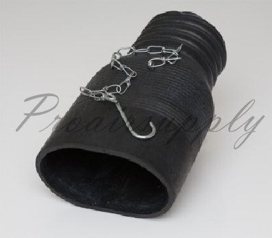 High Temperature Garage Exhaust Hoses 3.5 X 8.5 Inch Hose Oval Tail Pipe Adapter Accessory