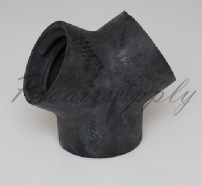 High Temperature Garage Exhaust Hoses 2.5 Inch Rubber Y-Connector Accessory