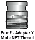 PART F ADAPTER 6 (F) S Camlock Fittings